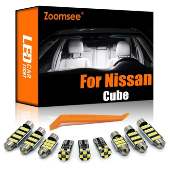 Zoomsee 10tk Salongi LED-Nissan Cube 2009-Canbus Sõiduki Pirn Sise-Dome Kaardi Lugemine Kerge vigadeta Auto Lamp Komplekt