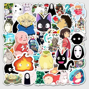 10/50tk Jaapani Anime Kleebised Ghibli Hayao Miyazaki Totoro Spirited Away Printsess Mononoke KiKi Kirjatarvete Kleebis