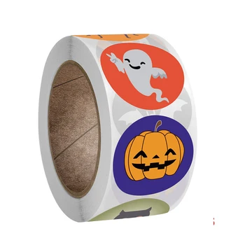 100-500pcs Halloween Ringi Kleebised Self Adhesive Label Paber Candy Kotid Kleebiste Pakett Tihend Kingitus Pakendi Pitseerimise Käsitöö