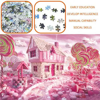 1000 Tükk Täiskasvanute Pusle Candy House Puzzle Tuntud Arhitektuuri, Maastiku Puzzle Kingitus Dekompressiooni Mänguasi Pusled Mängu