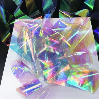 100CM Aurora Küüned Klaas Fooliumiga Film Kleebis Tsellofaani Paber-korea Küünte Trend Disain Ice Cube Kaunistamiseks Maniküür