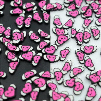 100g/Palju Polymer Clay Armas Lennata Südame Viil Valentine Mix Sprinkles Armastus Konfetit jaoks Käsitöö Tegemine, DIY