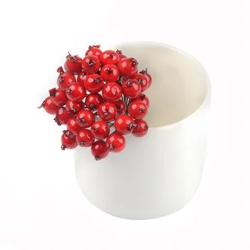 100tk Mini Plastikust Granaatõuna Marjad Võltsitud Puu-Väike Kunstlik Pärl Lill Stamens Kirss Pulm Jõulud Kaunistatud