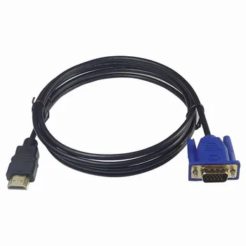 1M HDMI Cable HDMI-VGA-1080P-HD-Audio-Adapter CablePC Monitori Kaabel Plii toetust 720 1080i ja 1080P digitaalse signaali