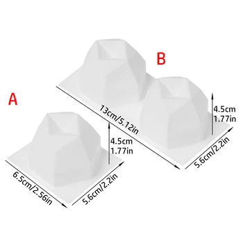 1tk Kaheksa-pool Cube Silikoon Küünal Hallituse 3D Geomeetrilise Kujuga Teemant Kaunistavad Käsitöö Käsitöö Seep Hallituse Kingitus DIY Tööriistad 2021