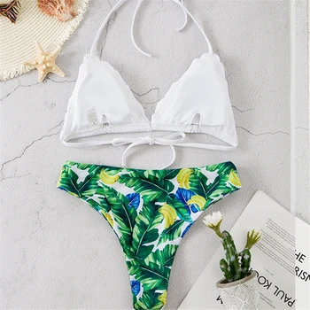 2020 Seksikas Kõrge Kaeluse Bikini Supelpüksid Naiste Ujumistrikoo Push Up ujumispüksid Beach Kanda Brasiilia Bikiinid Komplekti Maillot de bain femme