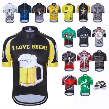 2021 Bike Jersey Mehed JPOJPO Suvel Lühikesed Varrukad Jalgrattasõit Kampsunid Särgid Top saksa Armastus Õlle Biking Team Jalgratta Riided