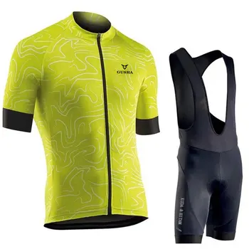 2021 jalgratta jersey sobib uute suvel bike riided hingav lühikeste varrukatega särk 19 d kummist padi mees jalgratta püksid