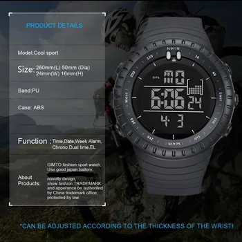2021 Sport Digitaalse Meeste Kellad Väljas Chronograph Stopper Sõjalise LED Elektrooniline Käekell Töötab Fitness Armee Vaata Kella
