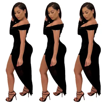 2021 Suve Mood Stiil Naiste Varrukateta Must Loomulik Asümmeetriline Pikk Kleit Kleit Naine