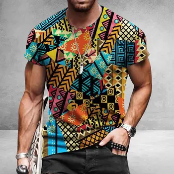 2021 Suvel Ameerika Lipu Print Meeste Vabaaja Mood T-särgi ümber Kaela Lahe Mõõdus Lihaste Streetwear Riided Mehe Tshirt