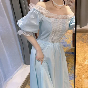 2021 Suvel Lühikesed Varrukad Elegantne Kleit Naiste Lilleline Dresign Vintage Kleit Partei Õhtul Naistel Ühes Tükis Kleit-korea, Uus