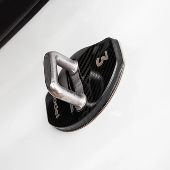 2021 Tesla Model 3 auto door lock cover tarvikud ukse lukk mudel 3 süsinikkiust alumiinium