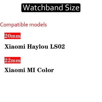 20mm 22mm Nailon Aas Rihma Xiaomi Mi Vaadata Värv Bänd Wristbelt Põimitud Käevõru Xiaomi haylou ls02 WatchBand