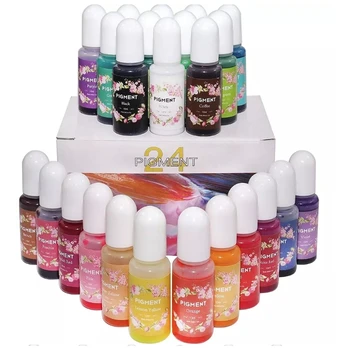 24 Värvi Kristall Epoksü Pigment, UV-Vaik Värvi DIY Ehted Värvaine Kunst, Käsitöö, Värvimine, Kuivatamine Värvi Segamine Vedelik Decor