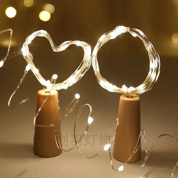 2M LED Vanik Silver Traat Corker String Haldjas Tuled Klaasist Käsitöö Pudel uusaasta/Christmas/Valentines Pulm Teenetemärgi