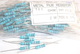 2W 1R-1M 2W 1ohm, et 1M 2W 1R kuni 1M 2W Metal film resistor 1% 200pcs/PALJU Vaba shipping 2W 100R 200R 56R 47R