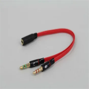 3,5 mm Kolme Colourk Kõrvaklappide line Audio Kaabel Micphone Y Splitter Adapter 1 Naine 2 mees Ühendatud Juhe Sülearvuti