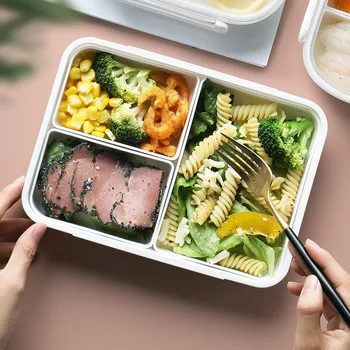 350/490/950ml Kaasaskantav Kvaliteetne Lunch Box Kolme-punkti Box Bento Karpe Mikrolaineahi Dinnerware Toidu Ladustamise Mahuti Foodbox