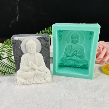 3D Buddha Kuju Seep Baar Silikoon Hallituse Vaik Hallituse DIY Aromatherarpy Kodumasinate Teenetemärgi Käsitöö Vormid Vahendid