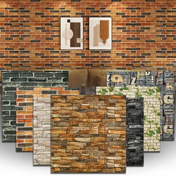 3D PE Puit Tera Seina Kleebised Paberil Tellis Kivi isekleepuvad Tapeet Maamees Mõju Vannituba Köök Kleebised Home Decor