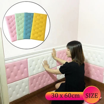 3D Seina Kleebised Tapeet isekleepuvad Paksenema Tatami kokkupõrke-Seina Vaip Pad Lapsed Magamistuba, elutuba Pehme Vaht Padi