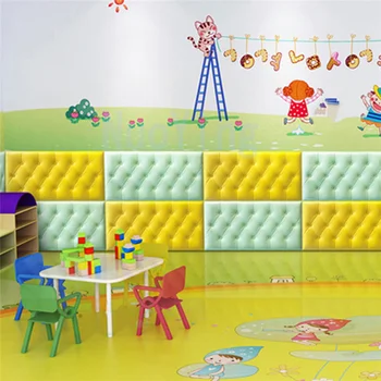3D Seina Kleebised Tapeet isekleepuvad Paksenema Tatami Kokkupõrke-Seina Vaip Pad Lapsed Magamistuba, elutuba Pehme Vaht Padi