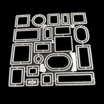 3D Square Geomeetriline Määrata Metalli Lõikamine Sureb Scrapbooking Album DIY Kaardi Käsitöö Reljeef Sureb Kärpimise Uus 2019 Saabumist