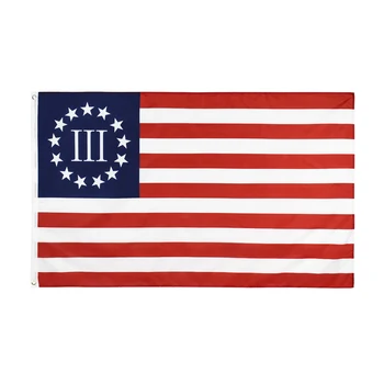 3x5ft Betsy Ross Nyberg III Lipu Threeper Kolm Protsenti 3% Revolutsiooniline Sõda 76