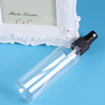 4tk 100ML Plastikust Tühi Spray Pudel moodustavad ja Naha Hooldus Korduvtäidetavaid Reisi Kasutamine (Läbipaistvad Pudelid Must Prits)