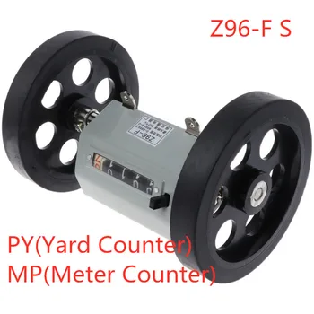 5 numbrit Z96-F Scroll/Rolling ratta 1-9999.9 M counter Tekstiilimasinad arvesti lugedes / Õue Counter Mehaaniline pikkus