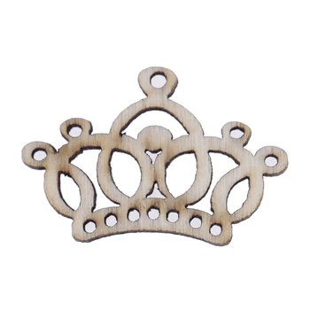 50tk Puit Kroonid DIY Teenetemärgi Kingitus Decoupage Scrapbooking Kiletamine Kasti Sildid Mini Puidust Crown Käsitöö Kuju