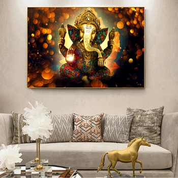 5D DIY diamond Maali Ganesha mosaiik ristpistes India iidolite rhinestone ruut, ring tikand Käsitöö home decor