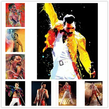 5D DIY Diamond Maali Kuninganna Bänd Freddie Mercury Diamond Tikandid Kive Pilte Täies Diamond Mosaiik Teenetemärgi kingitus