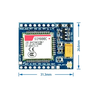 5V 3.3 V SIM800C GSM GPRS-Elektrooniline PCB Pardal Moodul TTL Arengu Pardal IPEX Koos Bluetooth TTS (text-to STM32 Jaoks Arduino C51