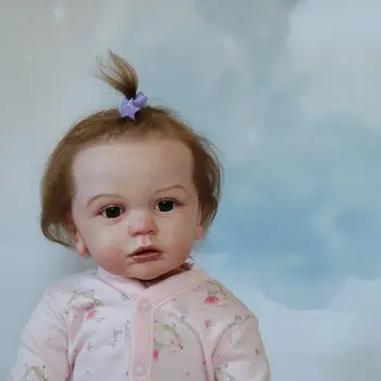 60 CM Reaalne Touch 3D-Naha Värvi Silikoonist Uuestisündinud Baby Väikelapse Valmis Nukk Tüdruk Lapiga Keha Mänguasi Realistlik Printsess Bebe
