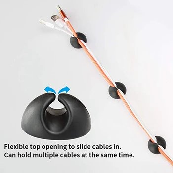60 isekleepuv Traat Bundle Omanik Lips Mount Clip for10mm Lai Fix LED Ribad Tuled Pistik Sobivad Traat-Protector Korraldaja