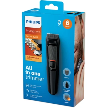 Algne Philipss Multiroom 3000 Seeria Mg3710 / 15 6-in-1 Elektriline Pardel Mees Eemaldatav Täpsusega Beard Trimmer