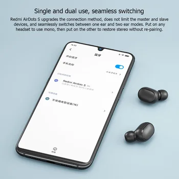 Algne Xiaomi Redmi Airdots 2 TWS Kõrvaklapid Tõsi, Traadita Bluetooth-5.0 Stereo, Bass Koos Mic-Vabad Earbuds Xiomi Kõrvaklapid