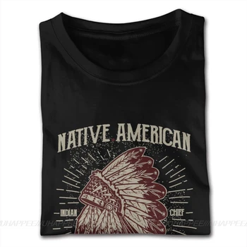 Ametlik American Native India T-särgid T-Särgid Meeste Pluss-Suurus Musta Särgid