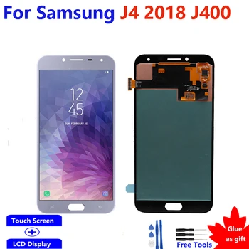 Amoled Samsung Galaxy J4 2018 Ekraan Puutetundlik LCD Ekraan Digitizer Assamblee Samsung Galaxy J4 2018 J400 J400F