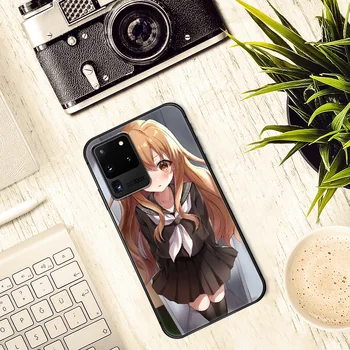 Anime Toradora Aisaka Taiga Telefoni Juhul Katta Kere Samsung Galaxy S 7 8 9 10 e 20 FE serv uitra plus Märkus 9 10 20 must Kest
