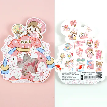 Armas tüdruk Sakura Seeria Dekoratiivsed Kleebised Scrapbooking Pulga Label Päevikusse Kirja Album Kawaii Karikatuurid kleebis