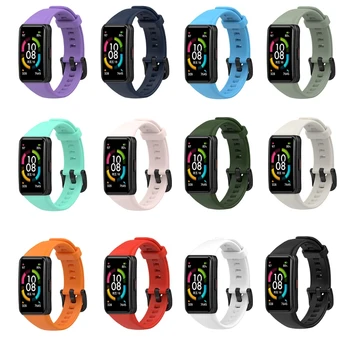 Asendamine Sport Silikoon Watch Band Randmepaela Reguleeritav Watchbands jaoks Huawei Honor Band 6 Smart Vaadata