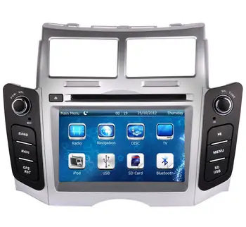 Auto DVD-mängija, audio-Raadio stereo multimeedia headunit GPS navigatsioon ekraan TOYOTA YARIS 2005 2006 2007 2008 2009 2010 2011