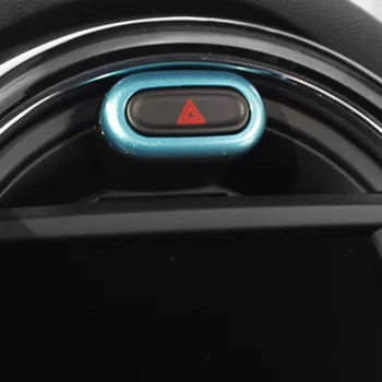 Auto Kleebis Warning Light Button Teenetemärgi Raami ÜKS MINI Cooper F54 F55 F56 F57 Tarvikud Interjööri Muutmist Stiil