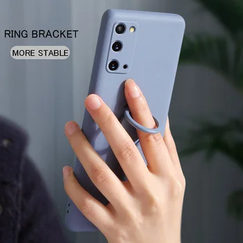 Auto Ringi Omanik-Soft Tagasi Case For Samsung Galaxy S20 S21 Ultra Seista Magnet Bracket Cover S21Large auk mitte trahvi auk