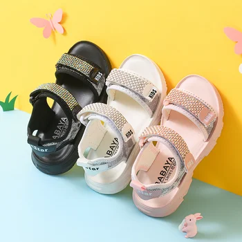 Babaya laste sandaalid tüdrukutele hingav vabaaja jalatsid 2021 suvel uue non-slip rand kingad avatud varvas princess kingad