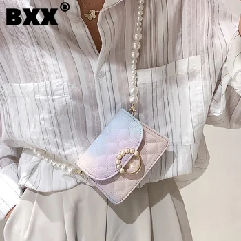 [BXX] Daamid Vintage PU Nahast Kotid Naiste 2021 Mood Kaubamärgiga Pearl Kett Crossbody Käe Kotti Lady Trend Käekotid, Rahakotid CB470
