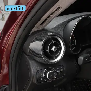 Carbon fiber front air outlet barrel tagumine õhu väljalaskeava dekoratiivne kate Alfa Romeo Giulia Auto Interjööri muutmine